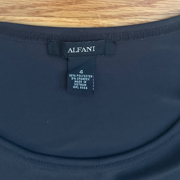 Alfani NWOT Asymmetric 3/4 Sleeve Jewel Neck Dress  (4) - Picture 4 of 13